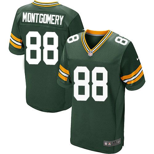 Nike Packers #88 Ty Montgomery Green Team Color Men's Stitched NFL Elite Jersey - Click Image to Close